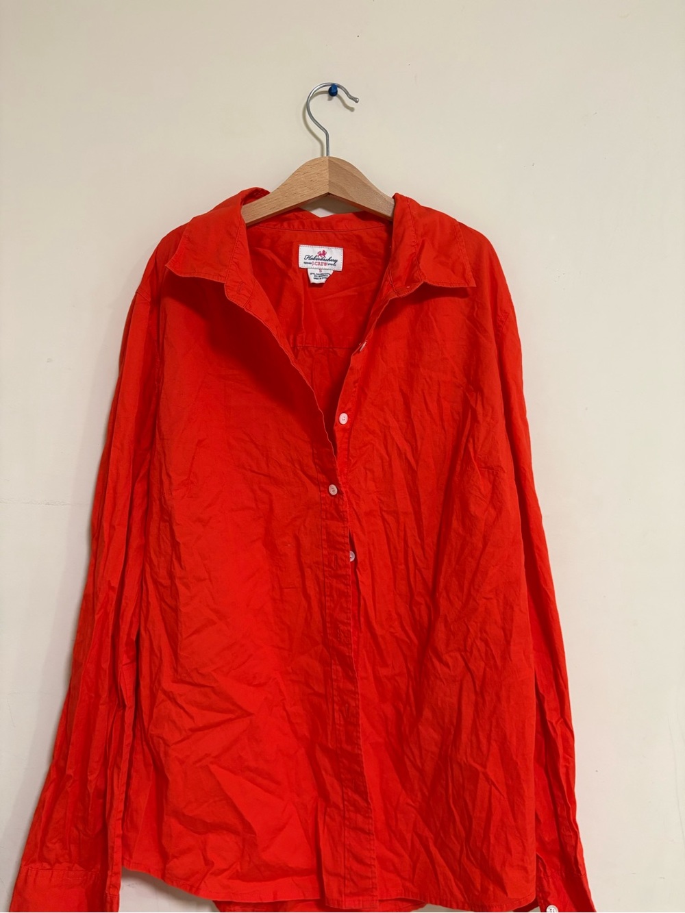 J. Crew Bright Red Long-Sleeve Button-Down Shirt